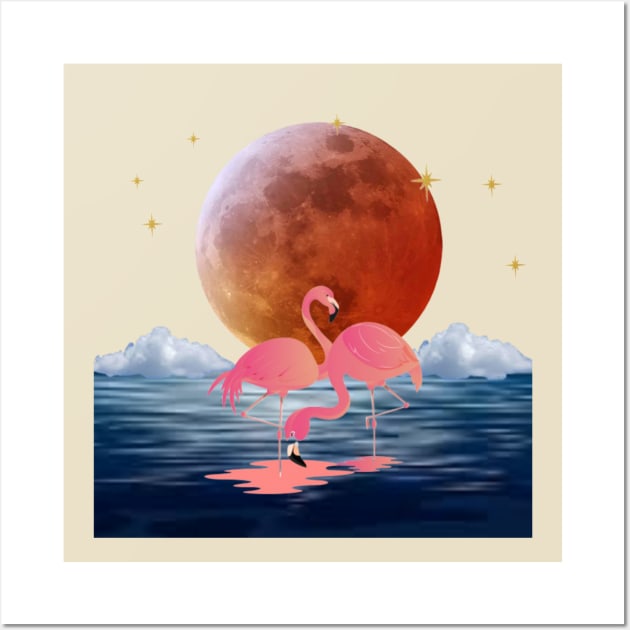 Flamingo Lovers Wall Art by Primigenia